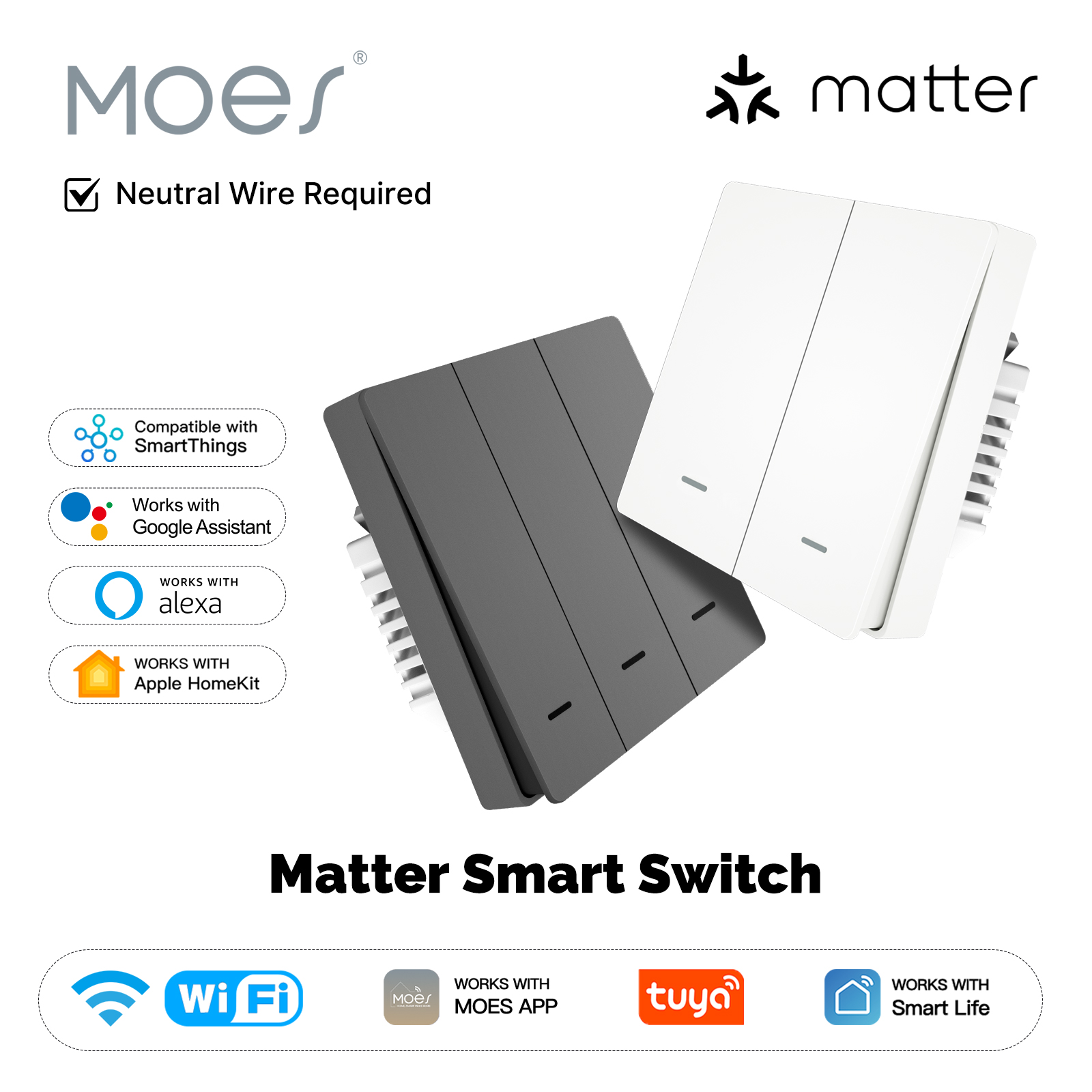 Smart Home Certification - MOES Matter Tuya WiFi Smart Light
