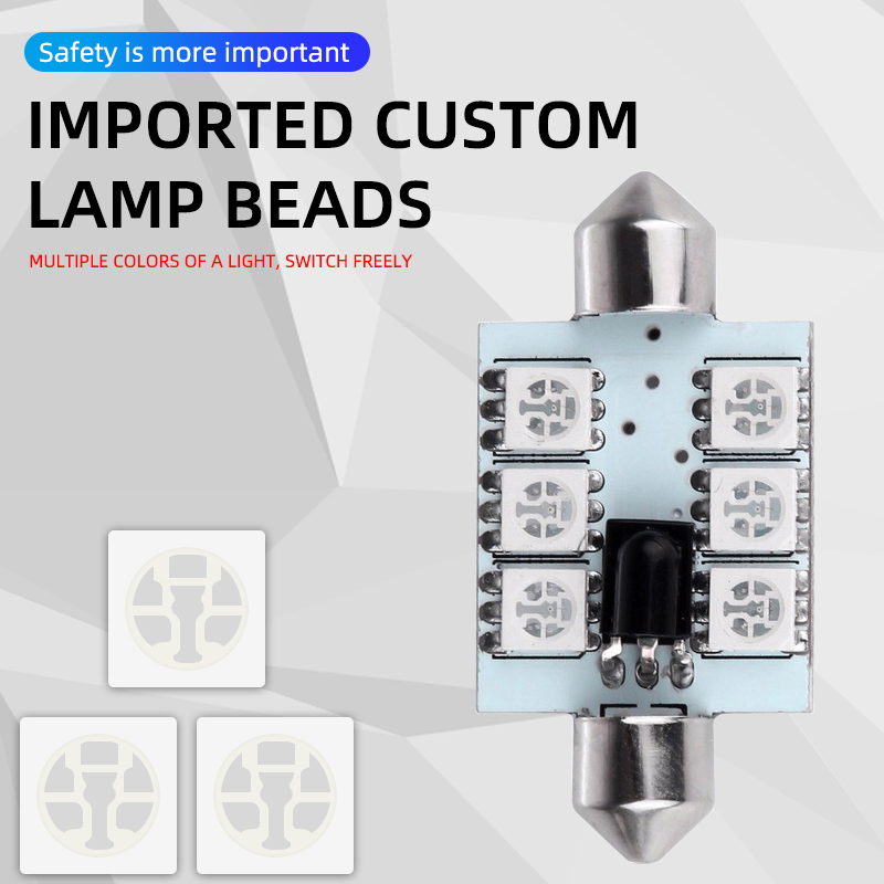 2Pcs LED C5W Festoon Roof  C10 - Voice Control Light Bulb 评论和价格