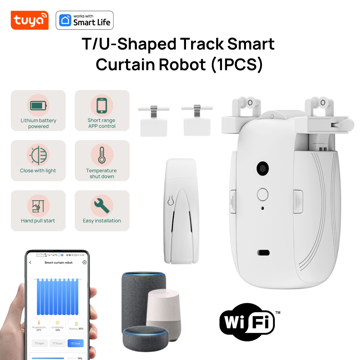 Tuya Smart WiFi Curtain Robot  - Smart Home Hub Matter 评论和价格