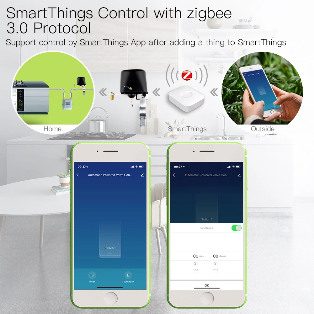 MOES ZigBee 3.0 Smart Gas Wate - Smart Home Plus 评论和价格