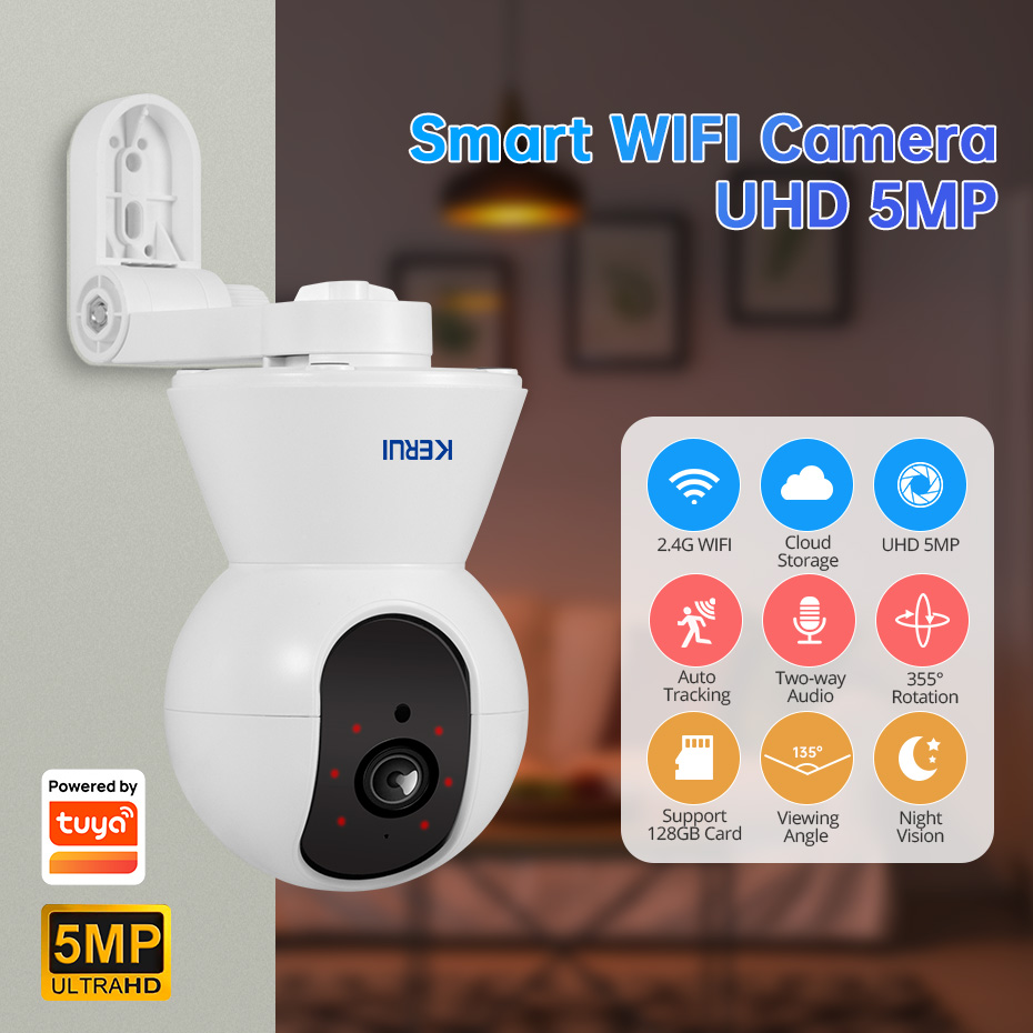 KERUI 4K 8MP Tuya Smart Mini W - Smart Home Camera Ezviz 评论和价格