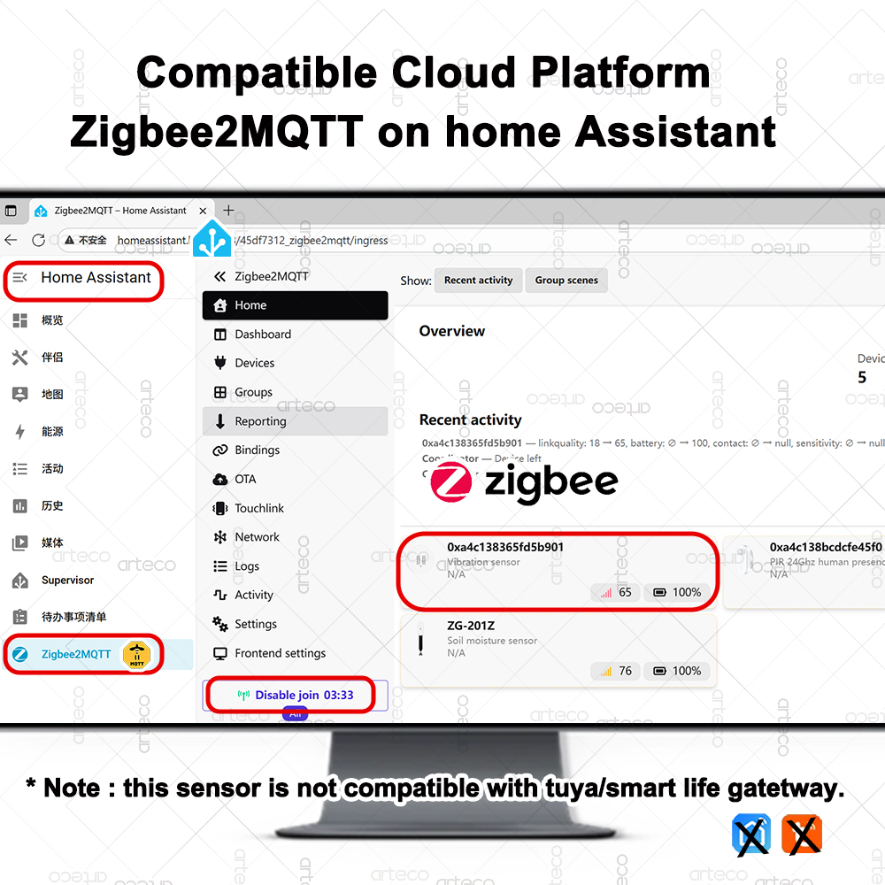 Smart ZigBee 3.0 Vibration Sen - Smart Home Zigbee 3.0 评论和价格
