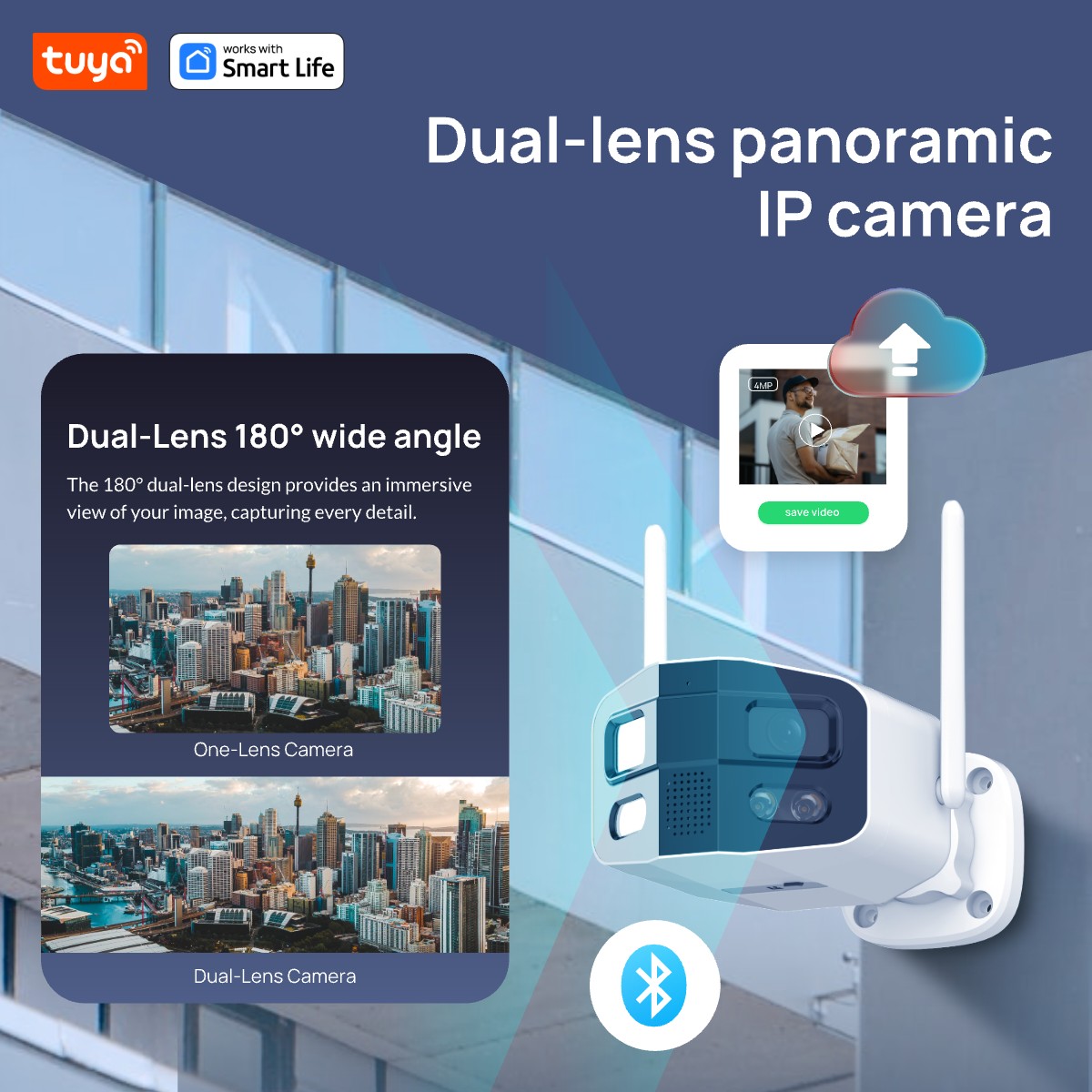 Tuya Smart 4MP 2.5K Dual-Lens  - Smart Home Camera Ezviz 评论和价格