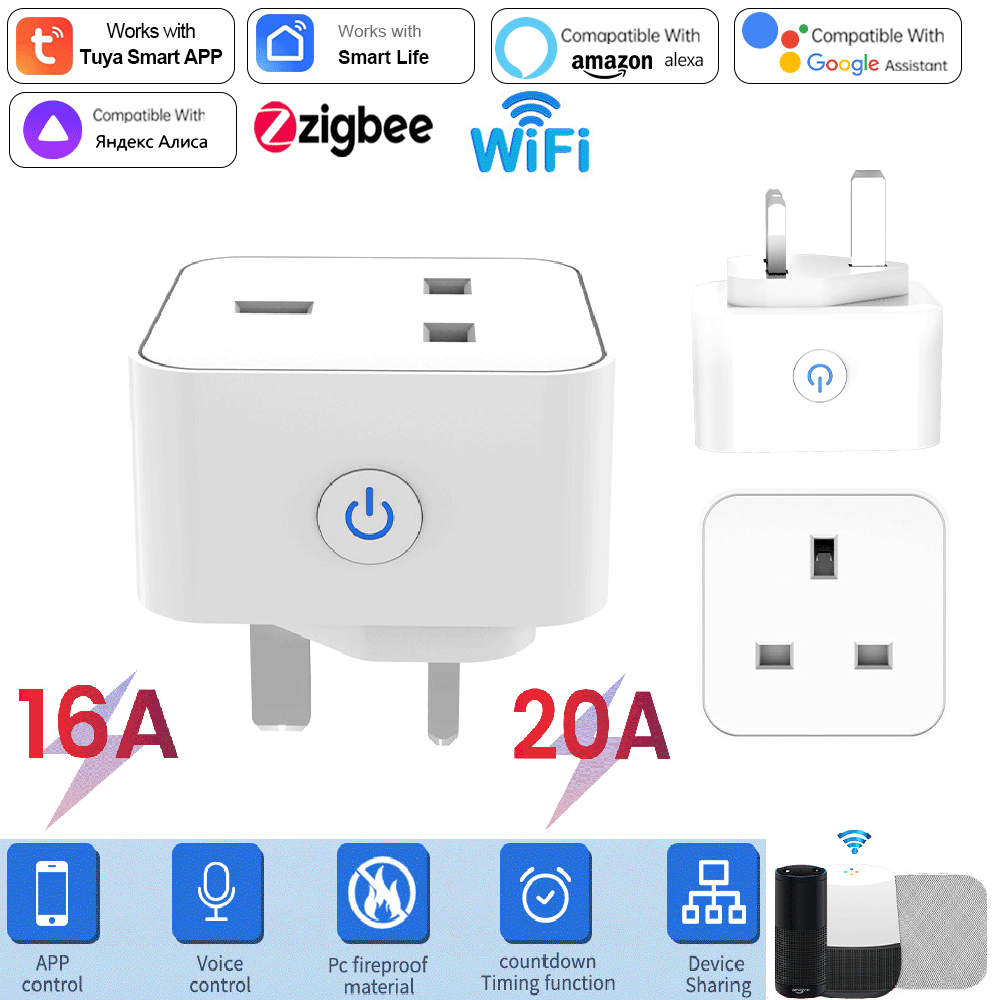 Tuya Smart Socket 16A/20A WiFi - Tuya Wifi Socket 评论和价格