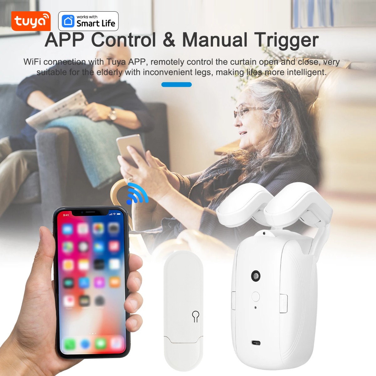 1/2PCS Tuya Smart WiFi Curtain - Smart Home Hub Matter 评论和价格