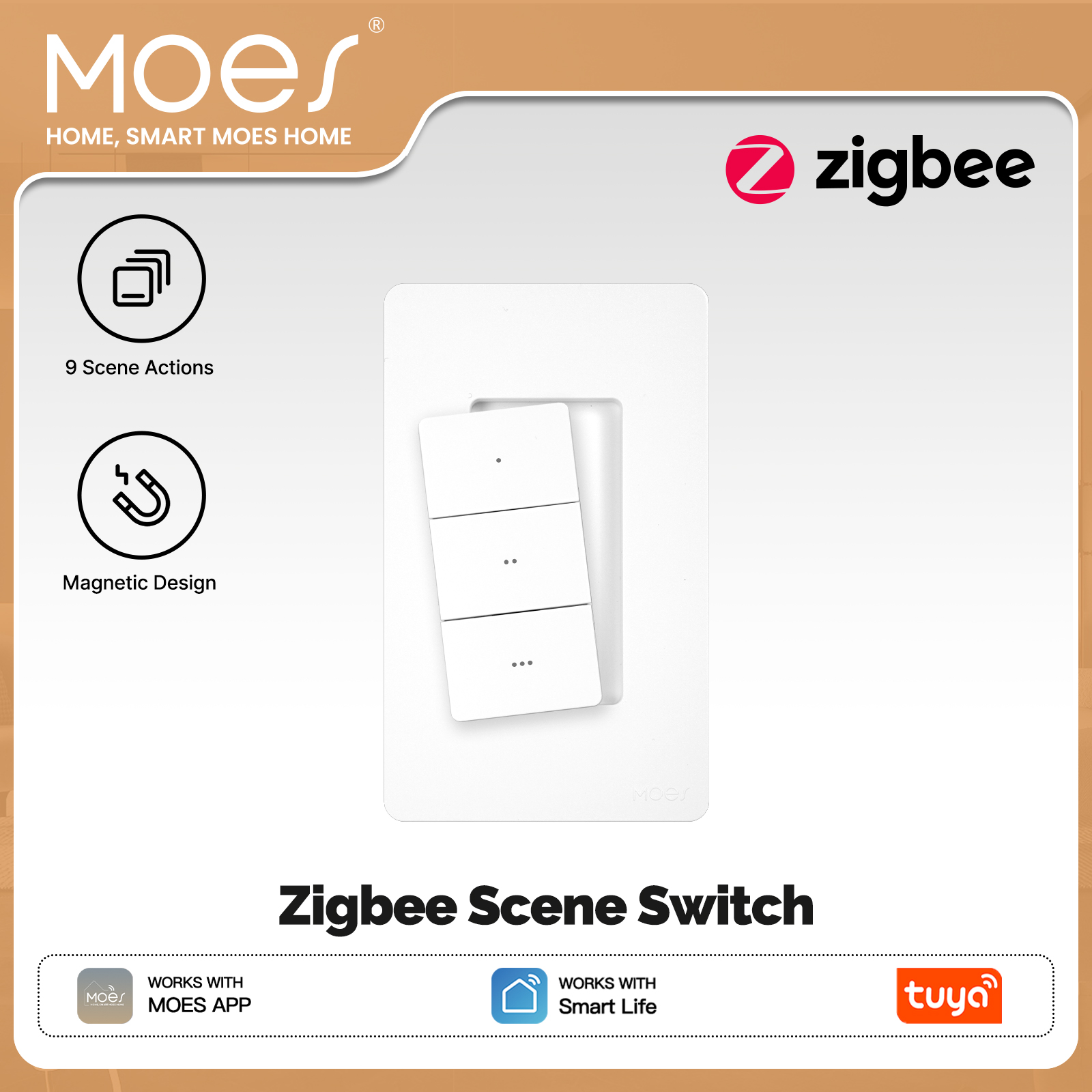 MOES Tuya Zigbee Smart Wireles - Smart Home Internet 评论和价格