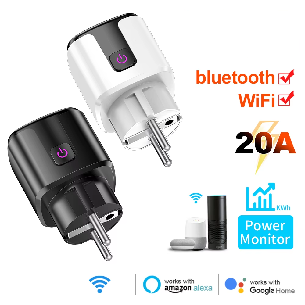 Smart 20A EU Plug WiFi+Bluetoo - Tuya Wifi Socket 评论和价格