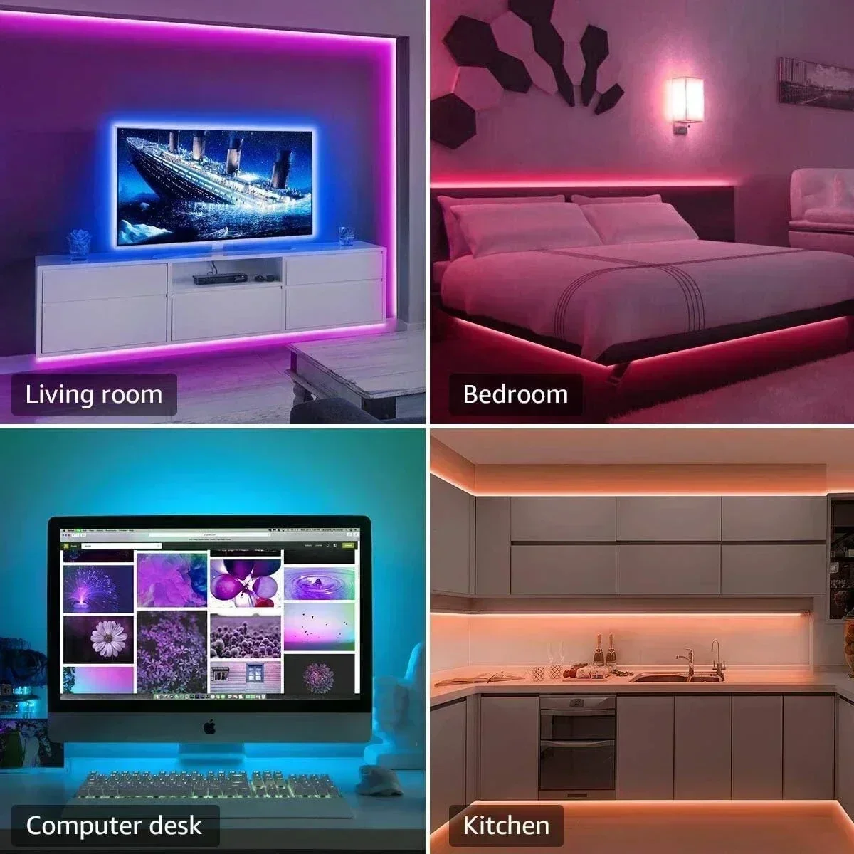Smart RGB LED Gaming Light Str - Voice Control Light Bulb 评论和价格