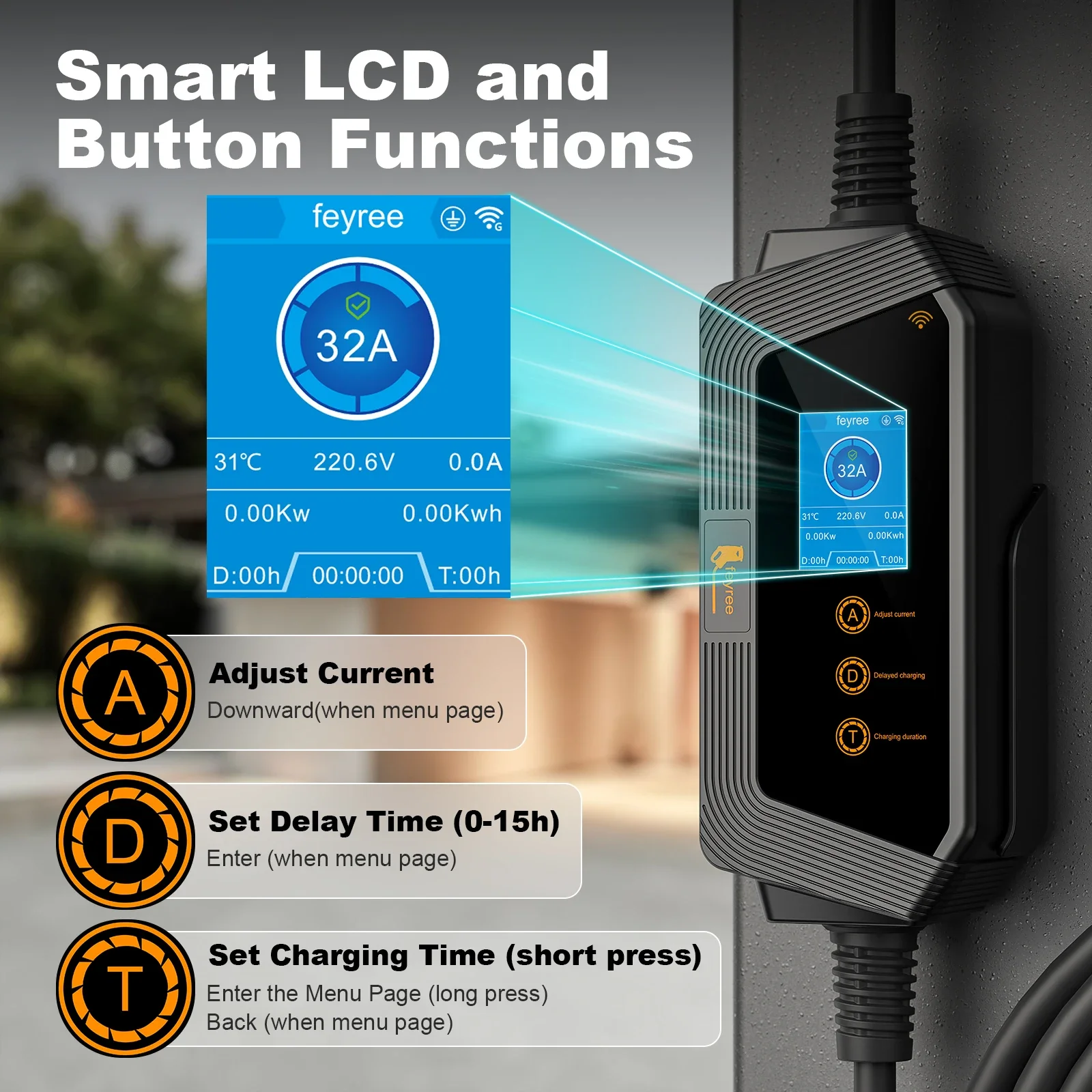 Feyree Type1 Portable EV Charg - Smart Home For Pc 评论和价格