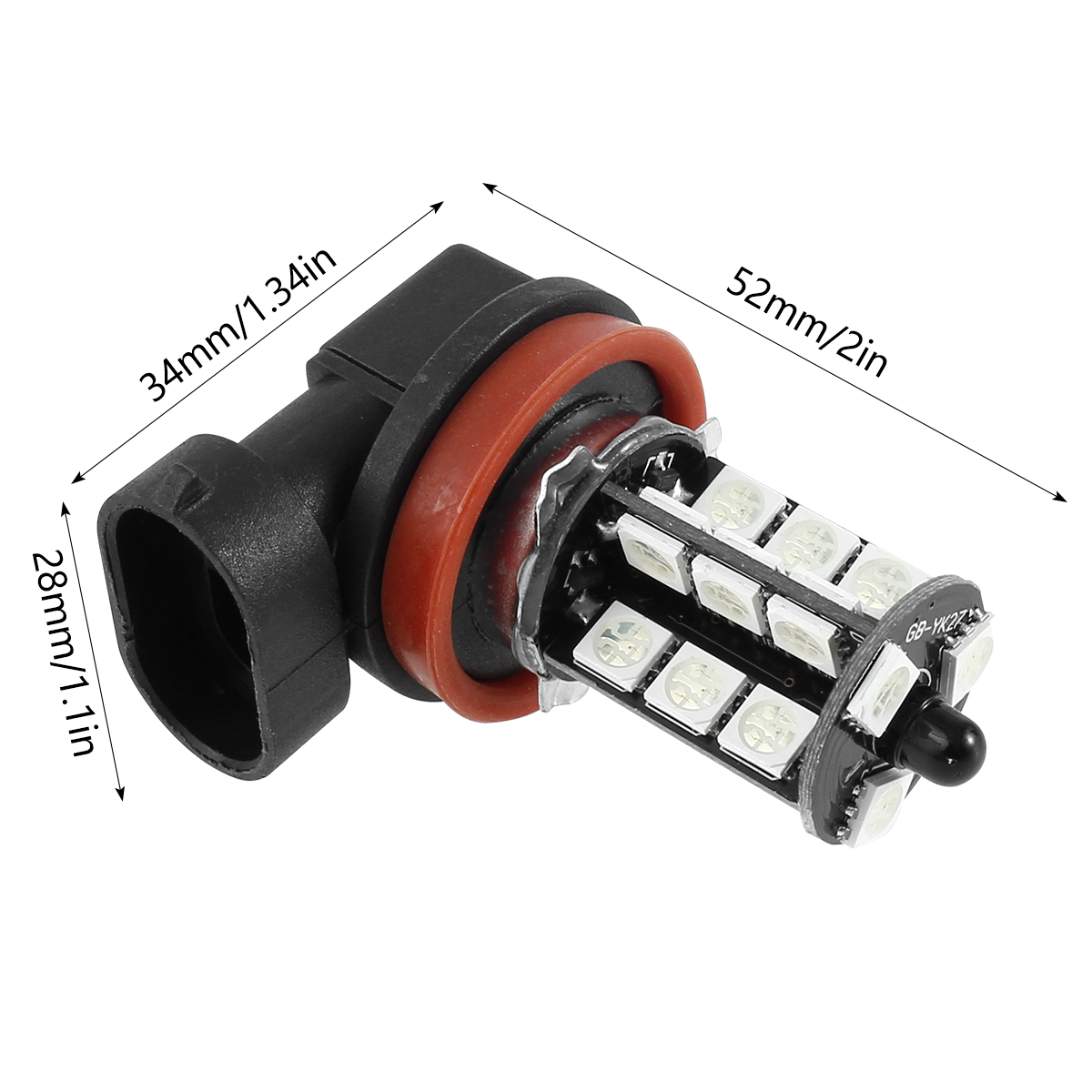 2PCS 27 LED Car Fog Lights H8/ - Voice Control Light Bulb 评论和价格