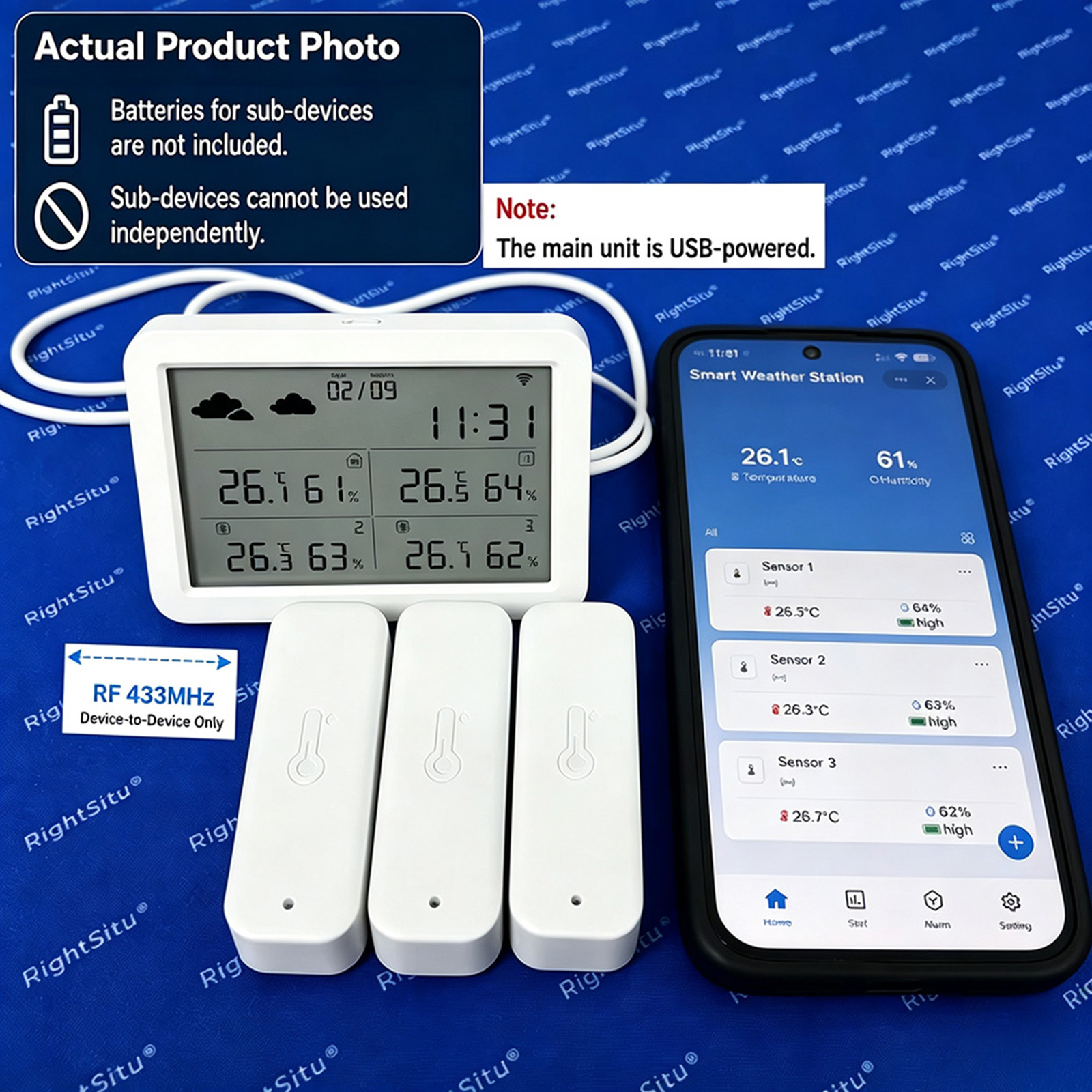 Tuya WiFi+RF433 Weather Statio - Smart Home Furniture 评论和价格