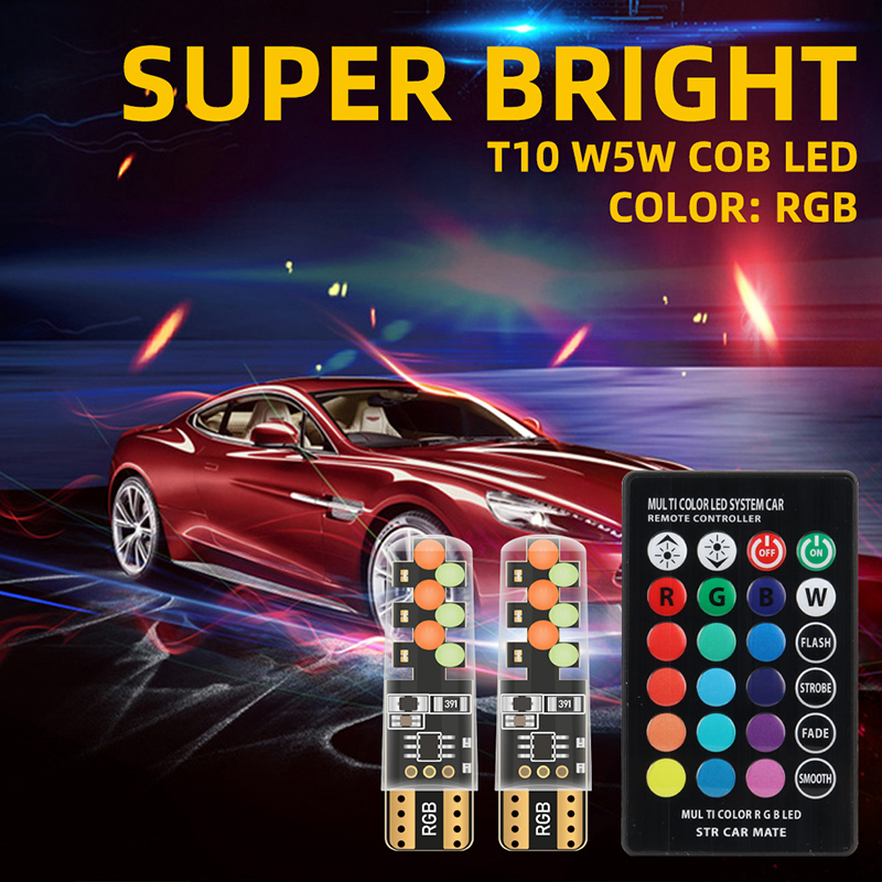 1set T10 W5w RGB LED Bulb Remo - Voice Control Light Bulb 评论和价格