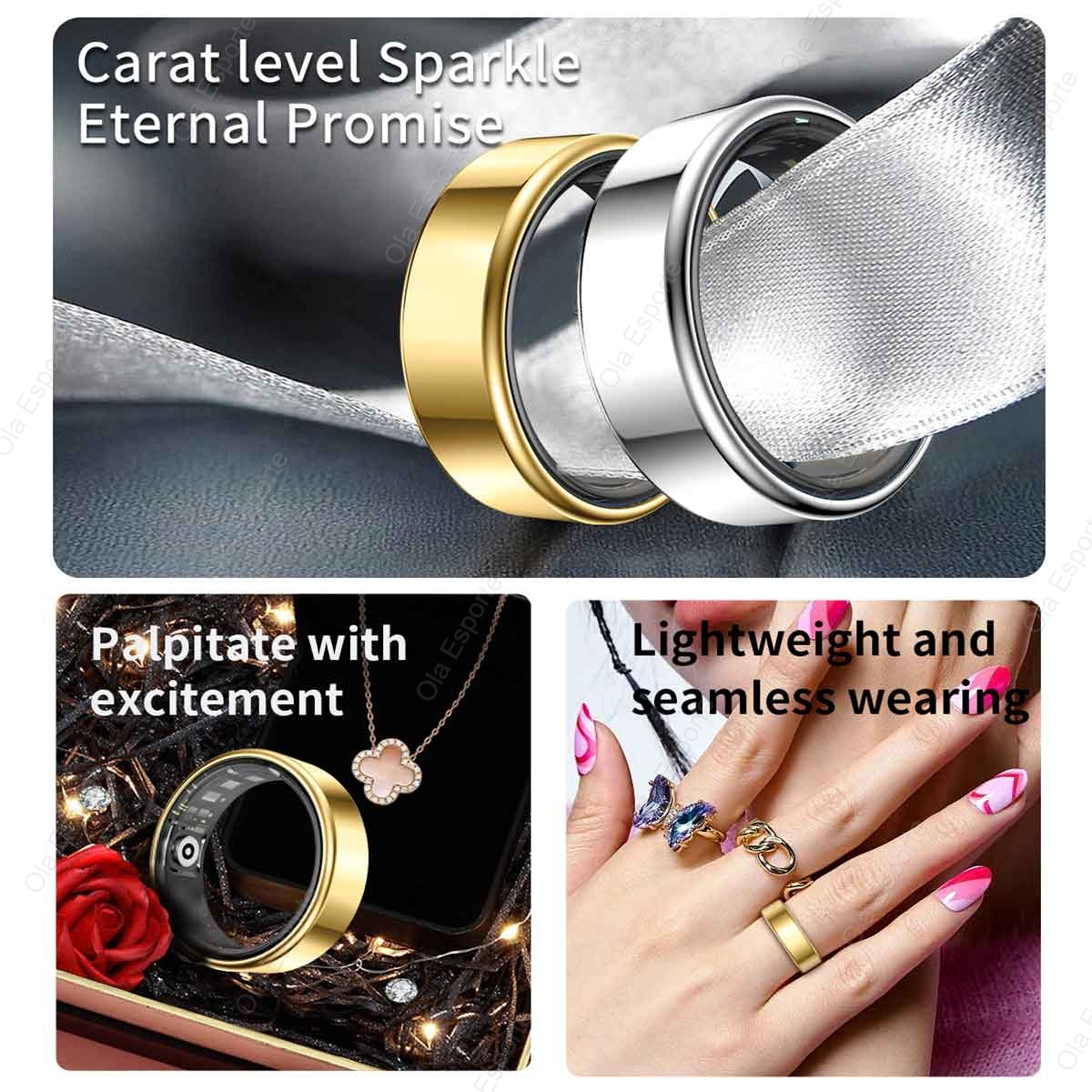 Titanium Alloy Smart Ring, Hea - Smart Home Trainer 评论和价格